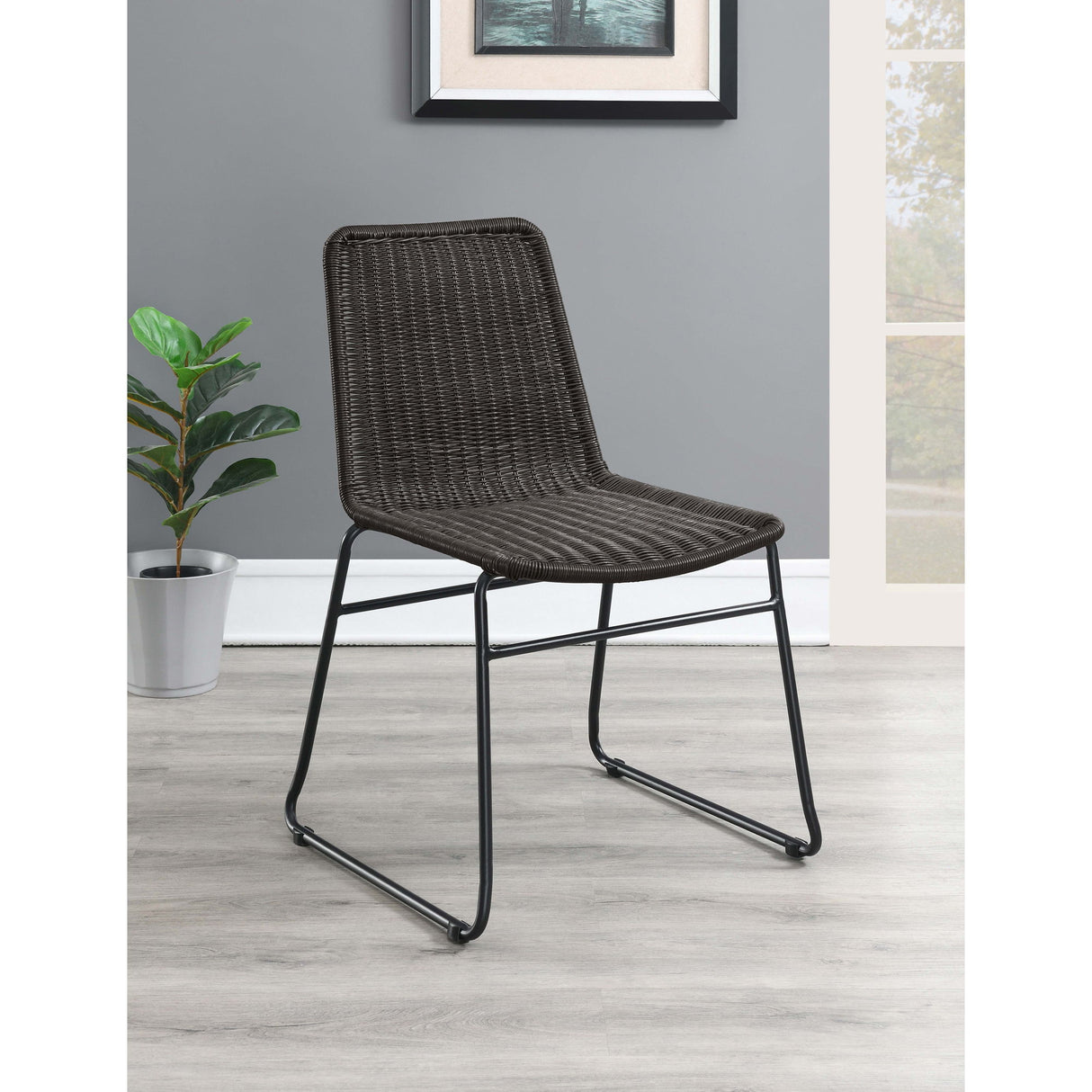 Dacy - Dining Side (Set of 2) And Sturdy Sled Base - Brown