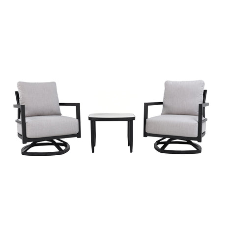 Outdoor Patio Furniture, Chat Set, Sunbrella Cushions And Side Table