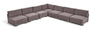 Hammond - Velvet Performance Fabric Upholstered 7 Piece Armless Sectional