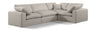 Comfy - 4 Piece Linen Fabric Modular Sectional