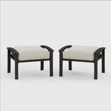 Modern All-Weather Ottomans With Cushions (Set of 2)