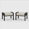 Modern All-Weather Ottomans With Cushions (Set of 2)