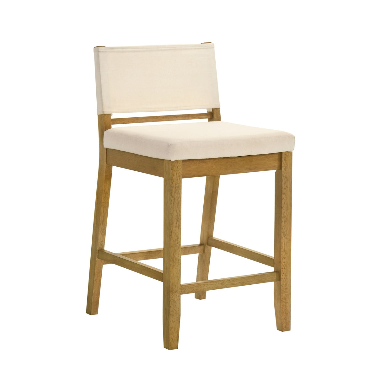 Yaneli - Contemporary Natural Wood Counter Height Kitchen Bar Stool