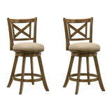 Kodi - Modern Farmhouse Swivel Wood Counter Height Kitchen Bar Stool