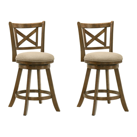 Kodi - Modern Farmhouse Swivel Wood Counter Height Kitchen Bar Stool