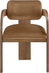Cedra - Velvet Performance Fabric Upholstered Dining Chair (Set of 2) - Brown Frame