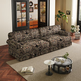 Luxuriously Comfortable Cloud Couch With Elegant Rolled Arms & Pleated Skirt Design