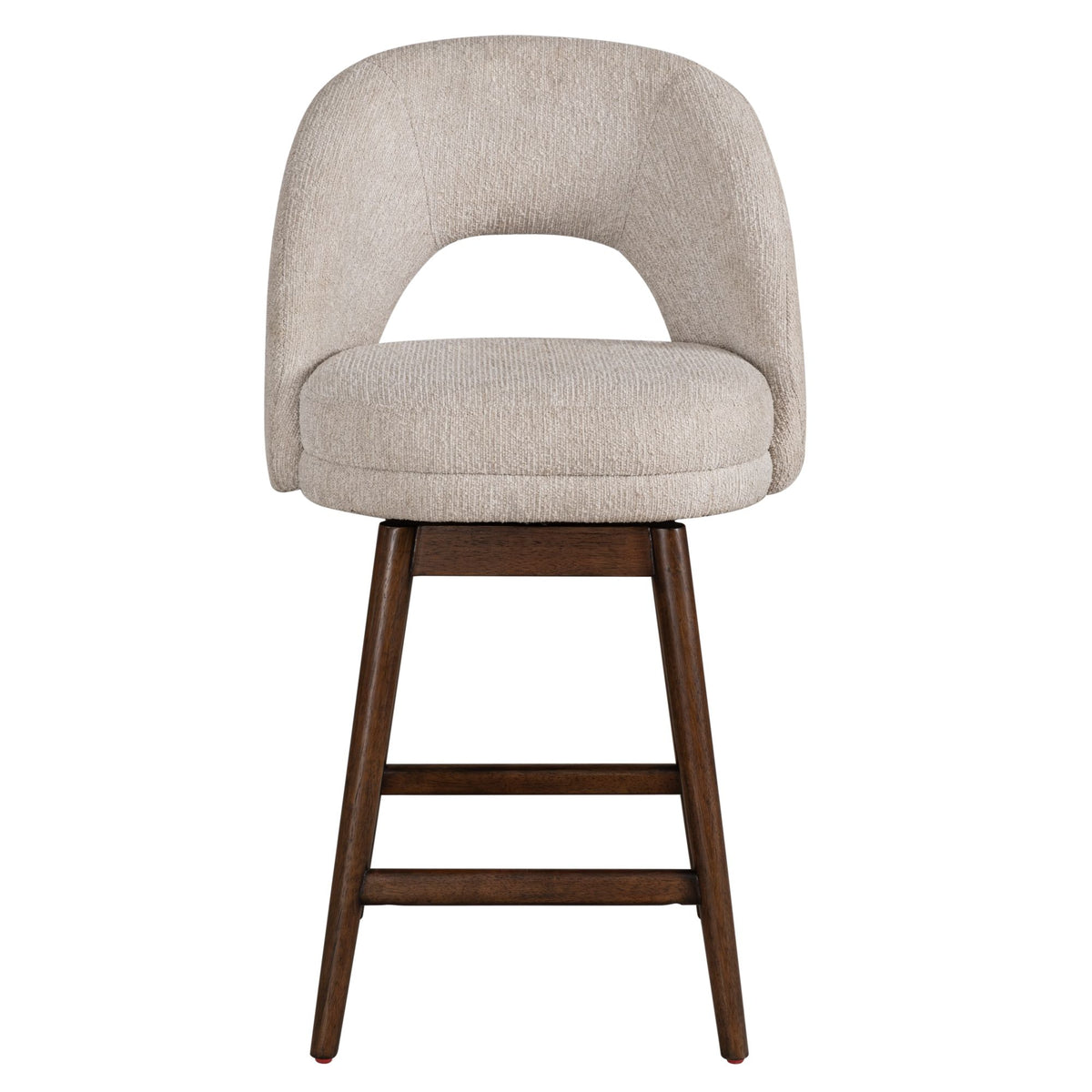 Adrian - 26" Counter Height Swivel Barstool - Ancient Stone / Brown