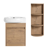 Wall Mounted Bathroom Vanity With Sink And Storage Rack, Soft Close Doors