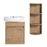 Wall Mounted Bathroom Vanity With Sink And Storage Rack, Soft Close Doors