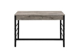 Disho - Writing Desk With USB - Light Weathered Oak & Black