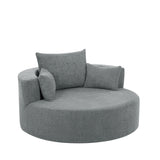 360° Swivel Accent Barrel Chair With 3 Removable Pillows For Living Room