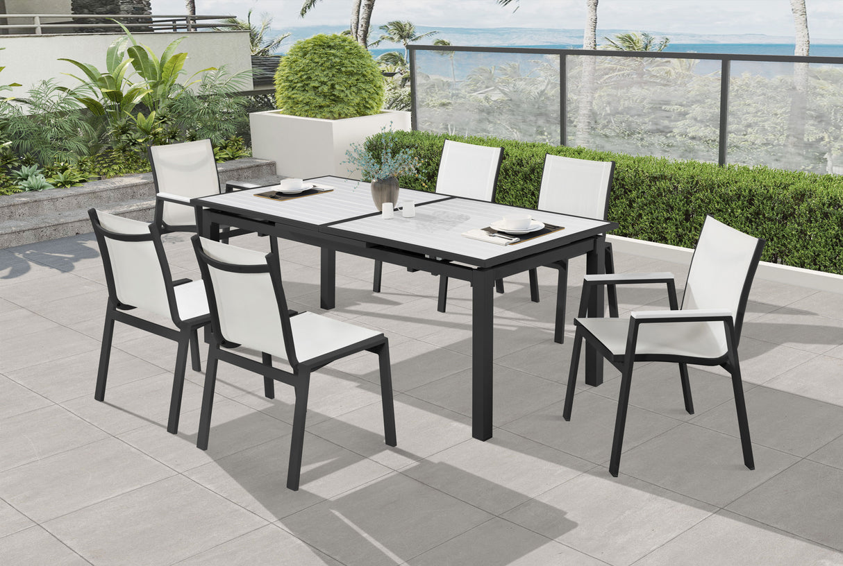 Nizuc - Outdoor Patio Dining Arm Chair With Gray Frame (Set of 2)