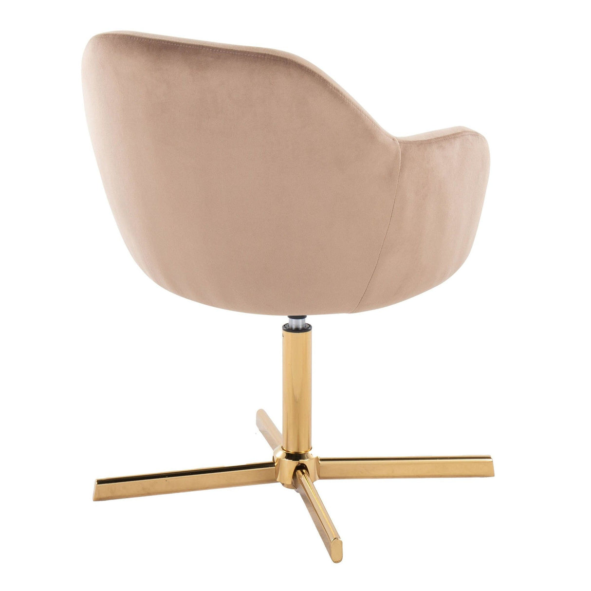 Buena - Swivel Accent Chair - Chrome Gold Metal Base