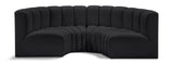 Arc - Faux Leather 4 Piece U-Shaped Modular Sofa