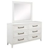 6 Drawer Dresser & Mirror - White