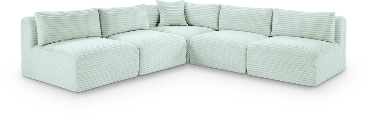 Shaggy - 5 Piece Modular Corner Armless Sectional