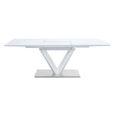 Gallegos - Dining Table With Leaf - White High Gloss