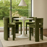 Zuno - Velvet Performance Fabric Upholstered Counter Stool (Set of 2)