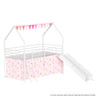 Jack - House Loft Bed With Slide And Curtain Set