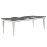 Katia - Dining Table With Leaf - Rustic Gray & Weathered White
