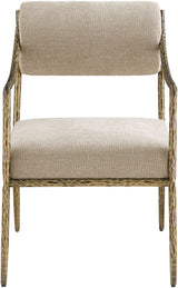 Bastille - Upholstered Dining Arm Chair (Set of 2) - Brass Frame