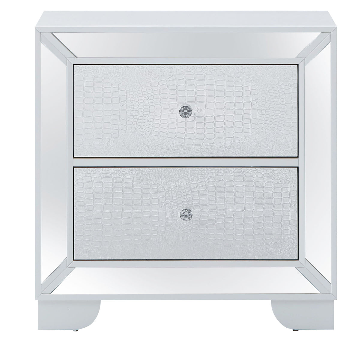 Contemporary Nightstand - Silver Champagne - Particle Board
