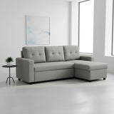 Convertible L Shaped Sectional Sleeper Sofa Bed, Saving Pull Out Couch