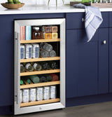 GE GVS04BQNSS - 19 in. 4.1 cu. ft. Freestanding Beverage Center with Adjustable Shelves & Digital Control - Stainless Steel