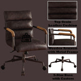 Harith - Retro Top Grain Leather Office Chair