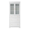 Freestanding Tall Bathroom Cabinet With Adjustable Shelves, Drawers, Soft Close Glass Doors