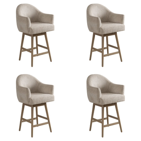 Jaxon - Solid Wood Upholstered 26" Counter Height Swivel Barstool