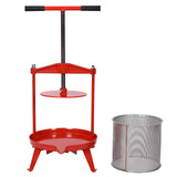 Fruit And Wine Press With T-Shaped Hand Shank, 3.69 Gallon / 14L - Red