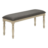 Bench, Rectangular, Upholstered, Transitional - Gray