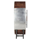 Brancaster - Wine Cooler - Retro Brown Top Grain Leather & Aluminum
