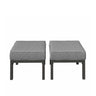 Patio Ottomans With Cushions, All-Weather Footrests (Set of 2)