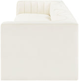Rummi - Velvet Performance Fabric Upholstered 4 Piece Modular Sofa
