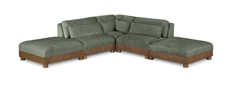 Turin - Fabric Upholstered 5 Piece Modular Sectional
