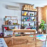 3-In-1 Kids Outdoor Wooden Picnic Table With Umbrella, Convertible Sand & Water, ASTM & CPSIA Certification