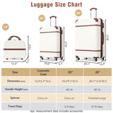 Hardshell Luggage Sets 3 Pieces 20" / 28" Luggages And Cosmetic Case Spinner Suitcase With Tsa Lock Lightweight