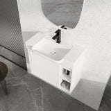 Wall Mounted Bathroom Vanity With Sink & Soft Close Door