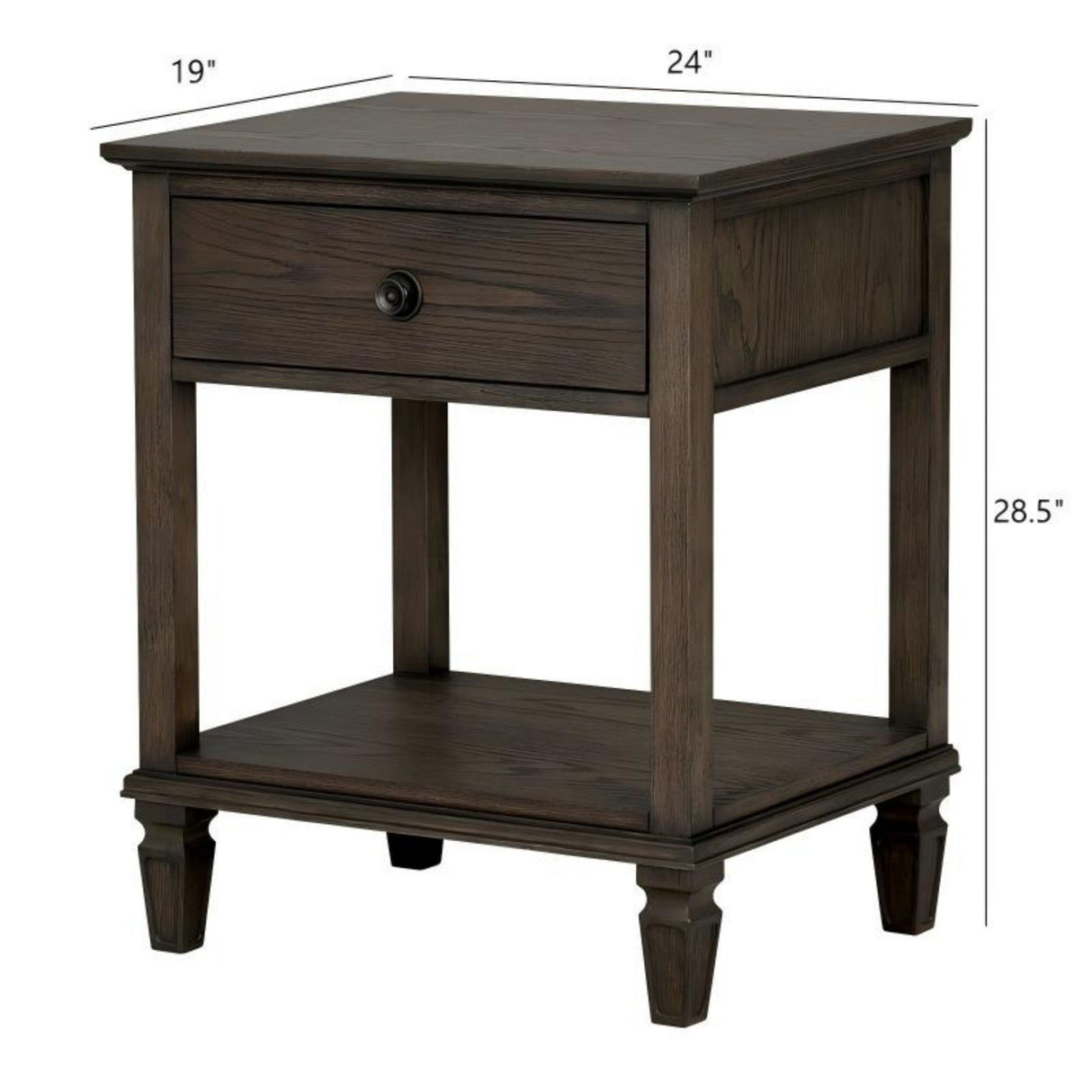 Victoria - Bedside Table With Drawer And Shelf
