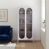 Luna - 2 Door Accent Cabinet With Fluted Glass