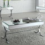 Yuri - Coffee Table - Mirrored & Chrome