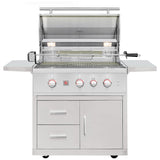Summerset TRL Pro 32-in 3 Burner Propane Grill on Deluxe Cart w/ Rear Infrared Burner & Rotisserie Kit