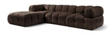 Orin - Velvet 4 Piece Modular Sectional With Chaise