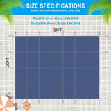 Inground Rectangle Winter Safety Pool Cover, Solid Safety