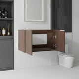 Floating Bathroom Vanity Cabinet With Soft Close Double Doors, Spacious Interior Storage, Wall Mounted, Cabinet Only