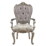 Ariadne - Arm Chair Set of 2) - Velvet & Antique Platinum