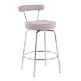 Rhonda - Contemporary Counter Stool (Set of 2) - Chrome Frame